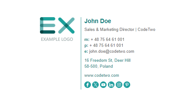 Simple photo with logo