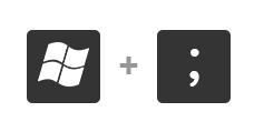 Windows plus semicolon key combination