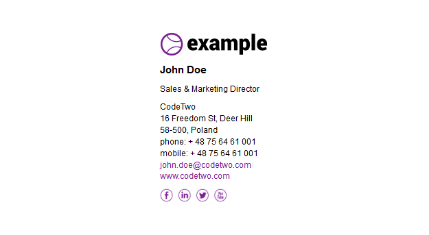 Social simplicity with logo