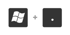Windows plus full-stop key combination