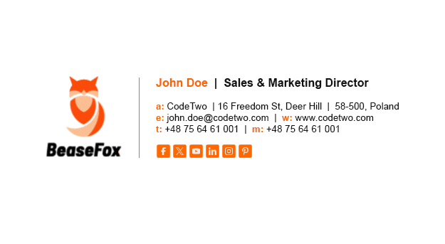 Bease Fox - with an animated gif logo