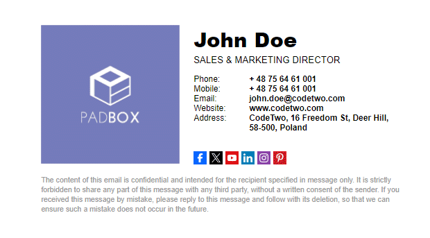Pad Box - with an animated gif logo