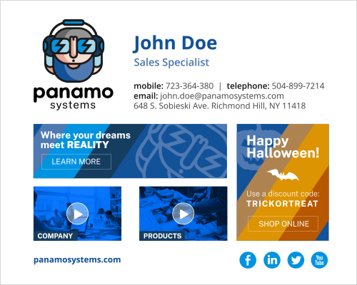 Halloween email signature design - accent