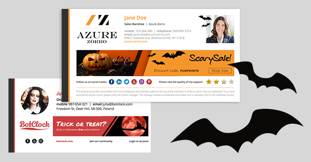 Inspirations for Halloween email signatures