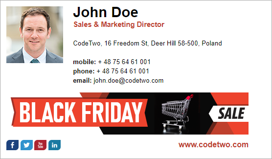 Black Friday email signature inspirations – template 3