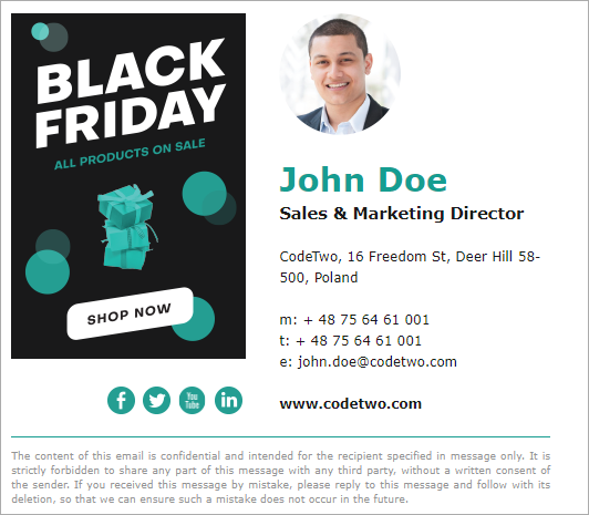 Black Friday email signature inspirations – template 4