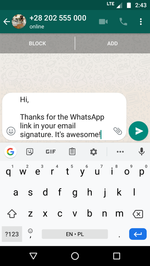 How To Create And Add A Whatsapp Link To Emails And Email Signatures