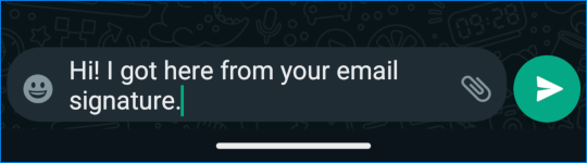 WhatsApp prefilled chat