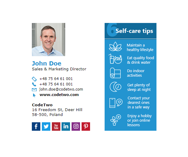 Stay healthy at home - template 2