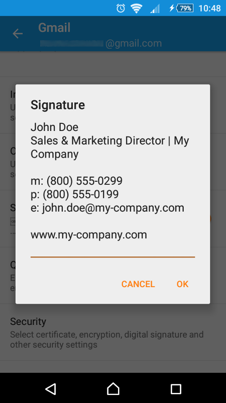 How To Set Up Or Change An Android Email Signature Mail Signatures Com