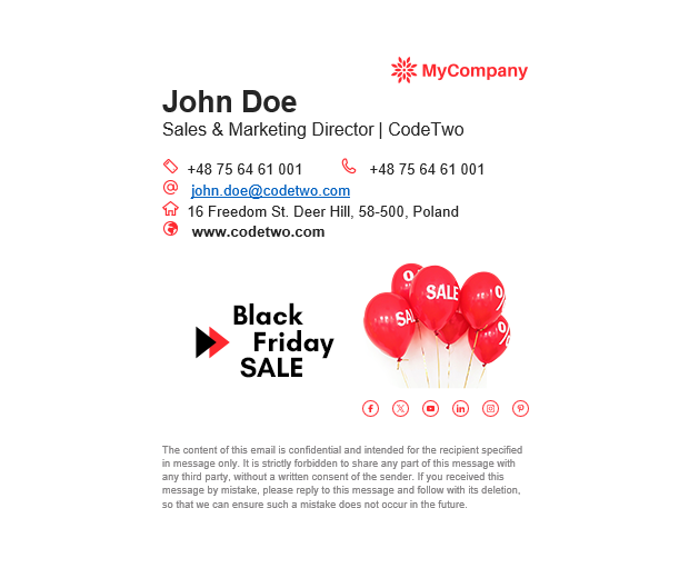 Black Friday: Coral template