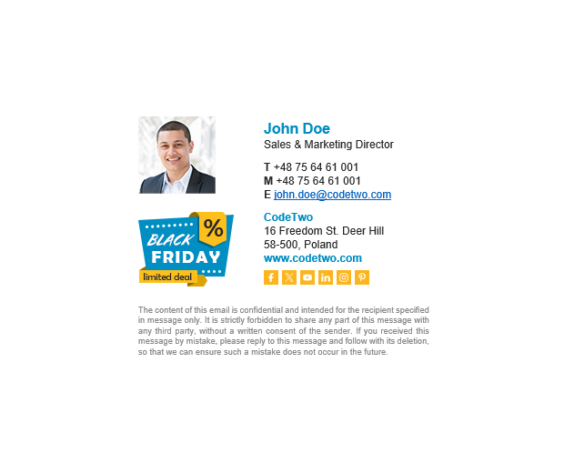 Black Friday: Blue & yellow template