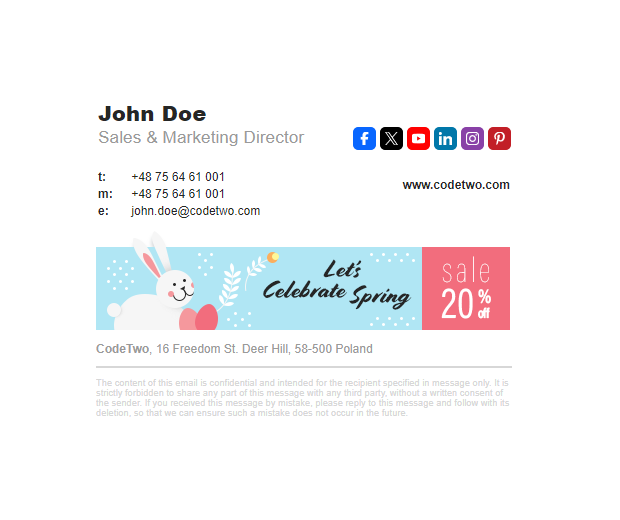 Spring signature template - Spring celebration