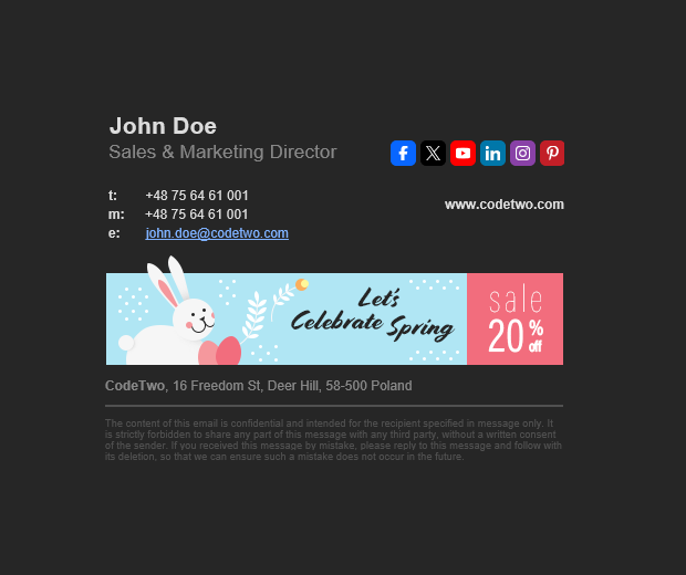 Spring signature template - Spring celebration - Mail-Signatures.com
