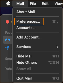  Préférences de l'Application Mail