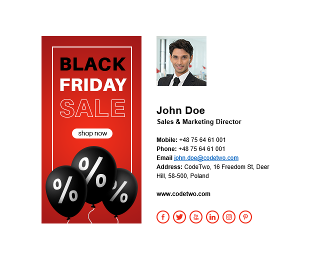 Free Black Friday email signature template