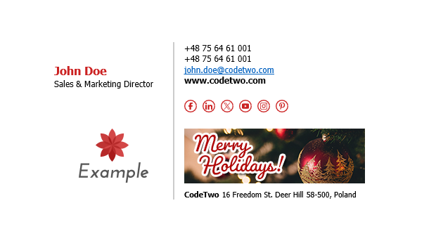 Christmas signature template - Warmth of shared moments