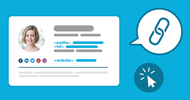 How to create a link in an email signature