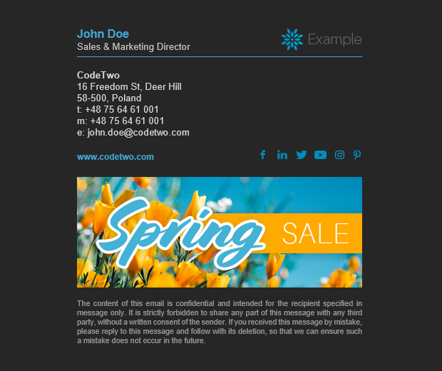 Spring signature template – Spring is here - Mail-Signatures.com