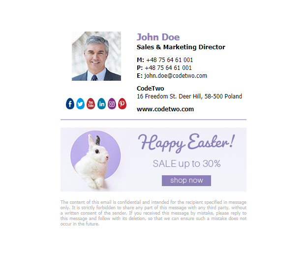 Free Easter signature template – Egg hunting