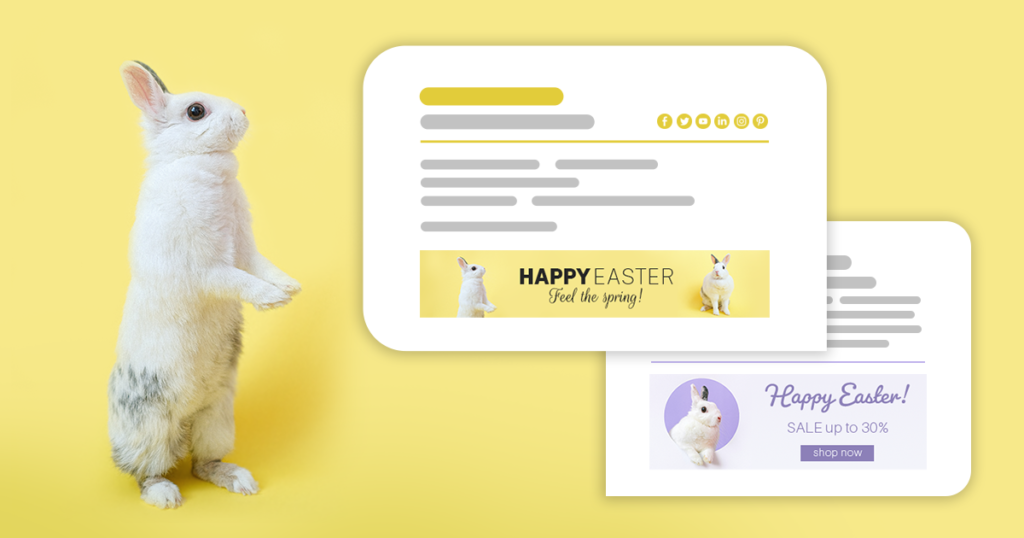 Fresh delivery of free Easter and spring email signature templates