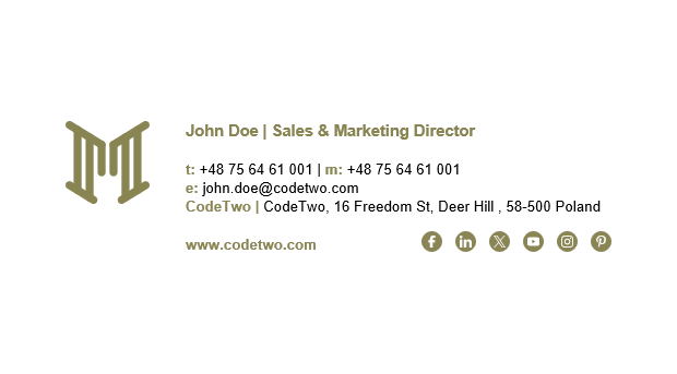 Compact design – a modern email signature style