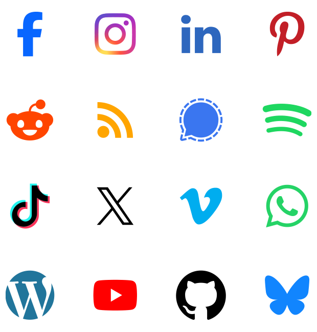 social media icons - logo only
