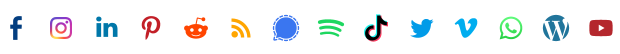 Social media icons for email signatures - symbol shape