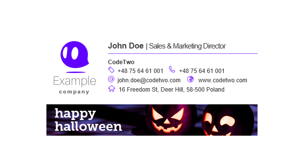 Ghastly Branding - a Halloween-inspired email signature template