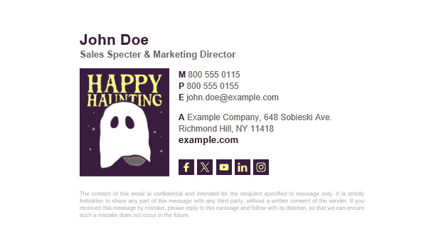 Halloween Spirit - animated email signature template for Halloween