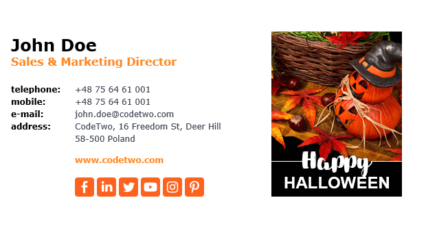 Drop-dead gorgeous Halloween email signature