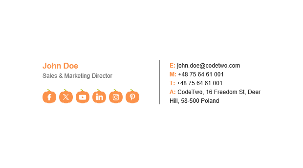 Pumpkin Media - a pumpkin-spiced Halloween email signature