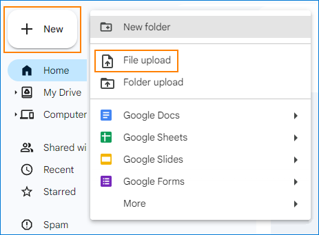 Google Drive - upload a new image