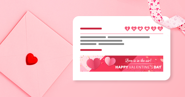 Email signature inspirations for Valentine's Day