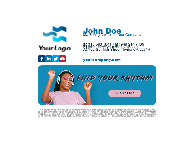 Email signature branding - broken examples