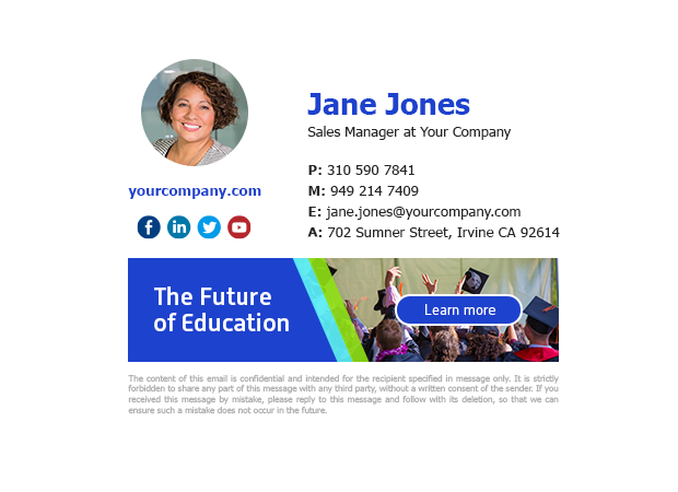 Email signature branding - different examples