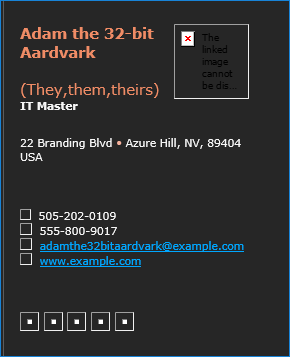Email signature mistake - broken images