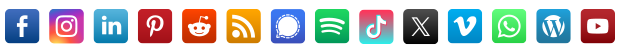 Social media icons for email signatures - gradient square shape