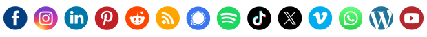 Social media icons for email signatures - solid circle shape