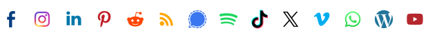 Social media icons for email signatures - symbol shape