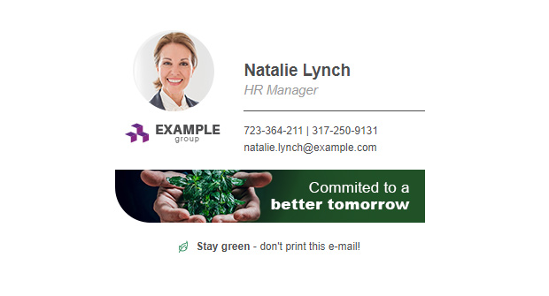 Promote your CSR initiatives with email signatures