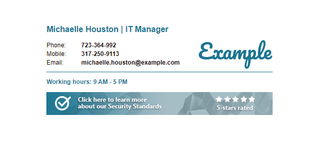 working hours email signature example reddit