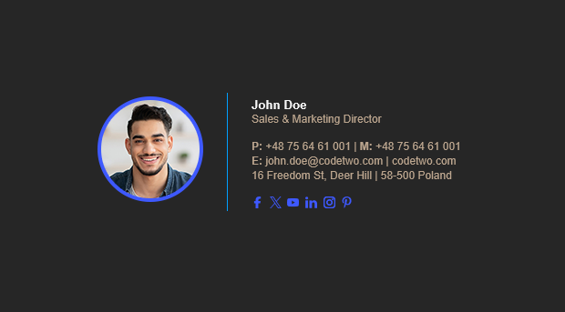 Minimalist personal brand - free signature template - Mail-Signatures.com