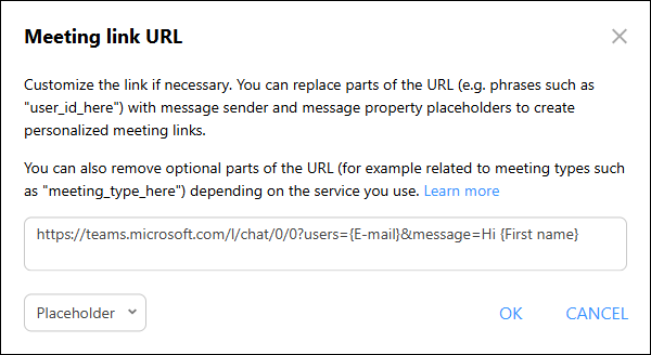 Specifying Teams link format in CodeTwo Email Signatures 365