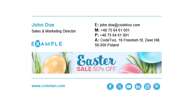 Pretty In Pastels – a pretty good email signature idea