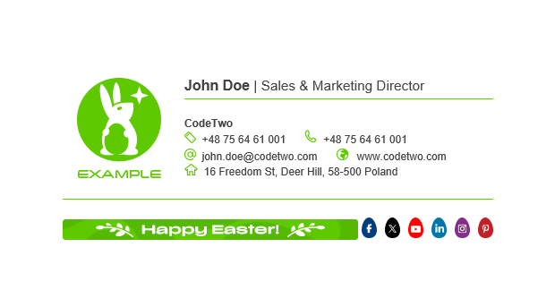 Evergreen Easter – an awesome email signature for Spring
