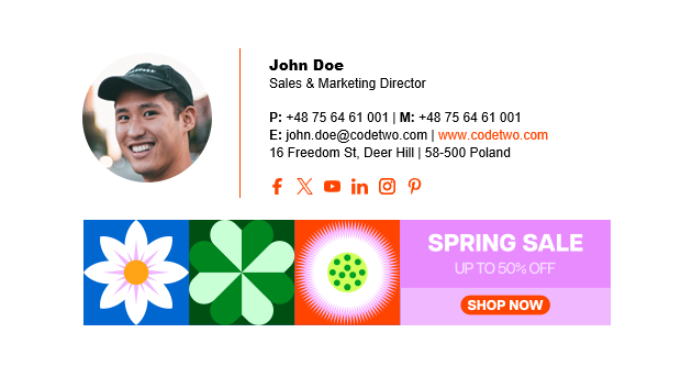 Fresh Spring - cute Easter email signature idea