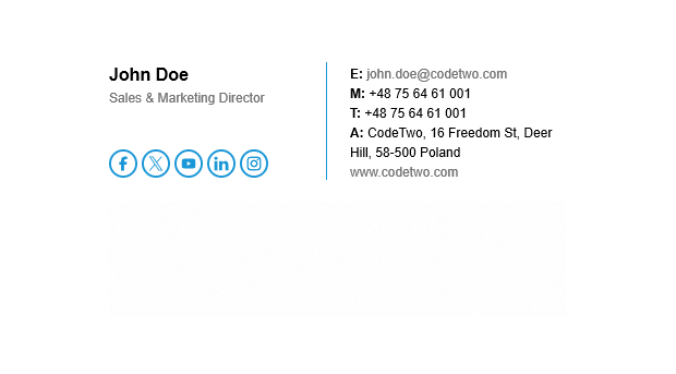 Animated banner email signature idea