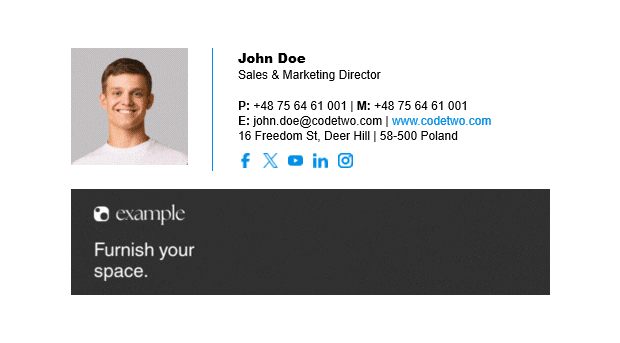 Furnish your space - email signature template