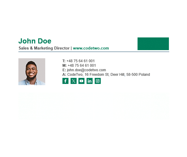 Animated logo email signature